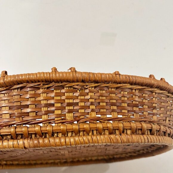 Vintage Basket Small Oval Woven Trinket Display - Picture 4 of 10